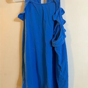 Lilly Pulitzer Vibrant Blue Ruffle Tank Top